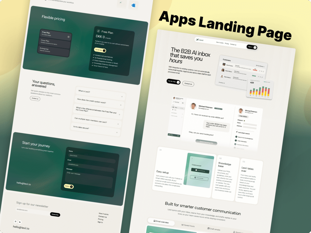 Apps Landing Page
