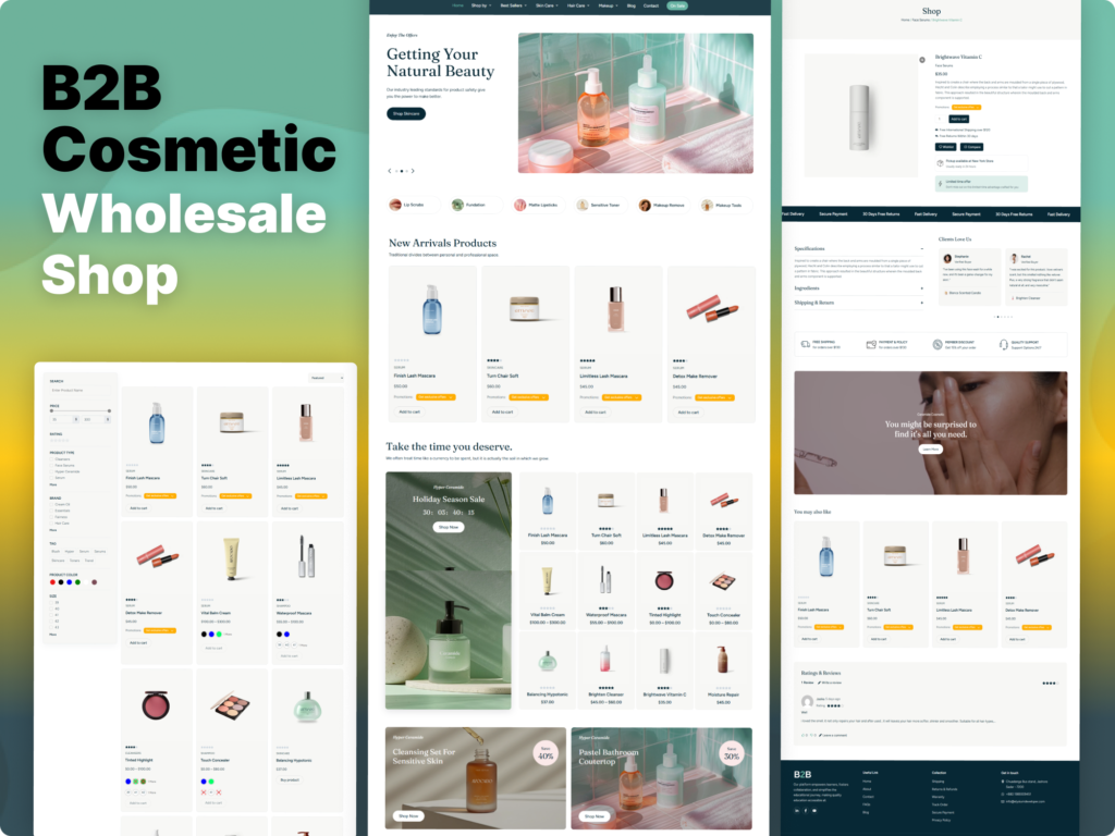 B2B Cosmetic Wholesale Shop