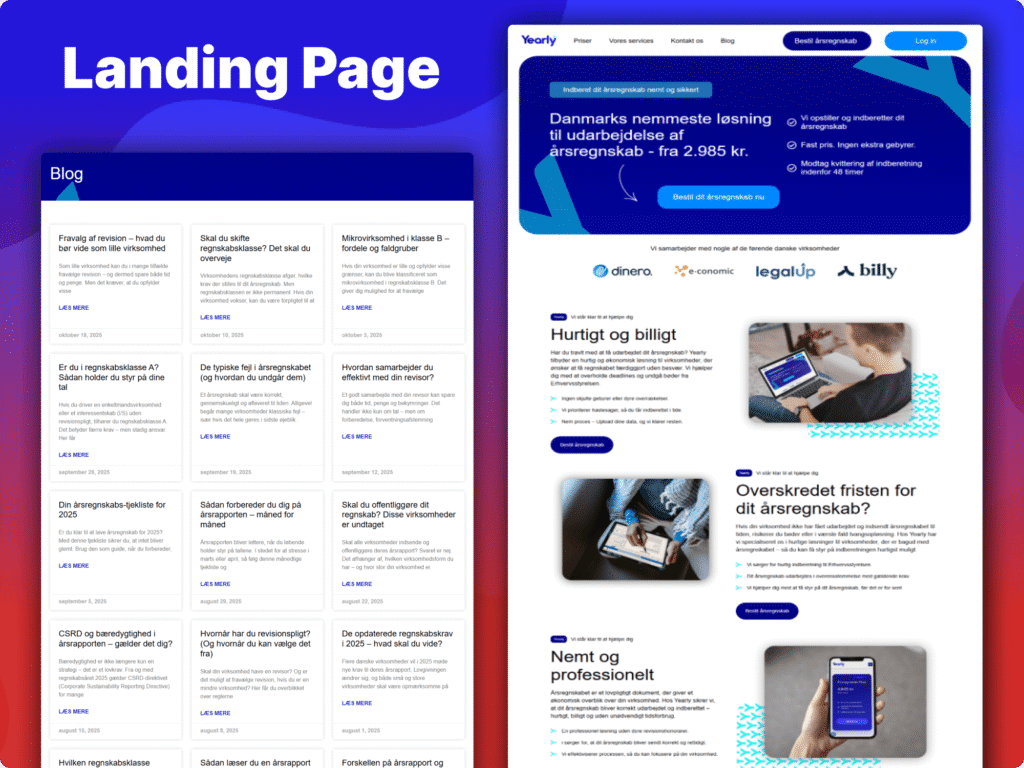 Landing page