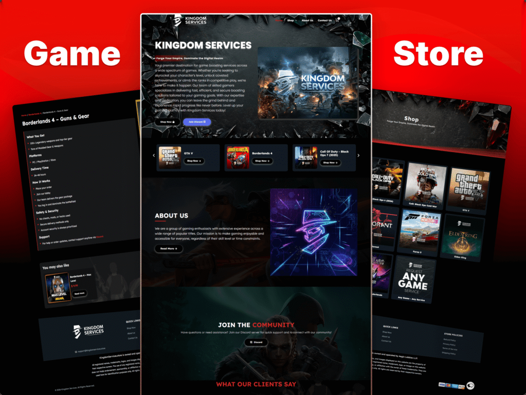 Gaming Store - Ecommerce website