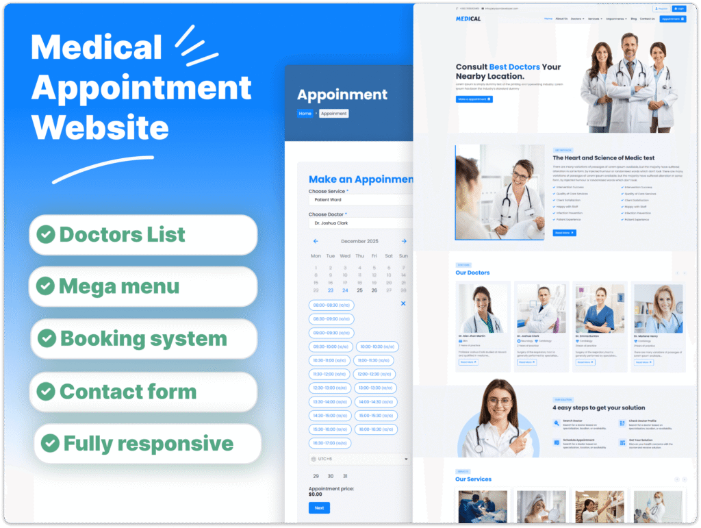 Medical Appointment website