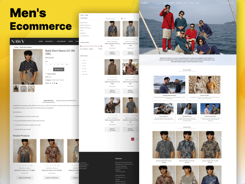 Nawy Men Ecommerce Website