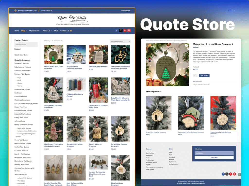Quotes Ecommerce Website