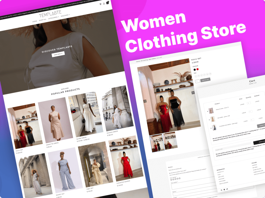 Women Clothing Website